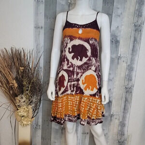 RAGA ELEPHANT TIE Dye Midi Dress